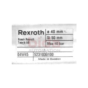 Bosch Rexroth 5231030100 Zylinder 04W45 SI 50mm max 10bar...