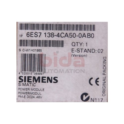 Siemens 6ES7 138-4CA50-0AB0 / 6ES7138-4CA50-0AB0 Powermodul 24-48V