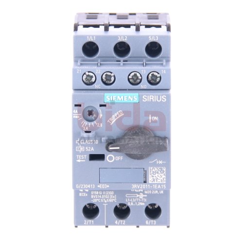 Siemens 3RV2011-1EA15 / 3RV2 011-1EA15 Leistungsschalter / Circuit Breaker 52A
