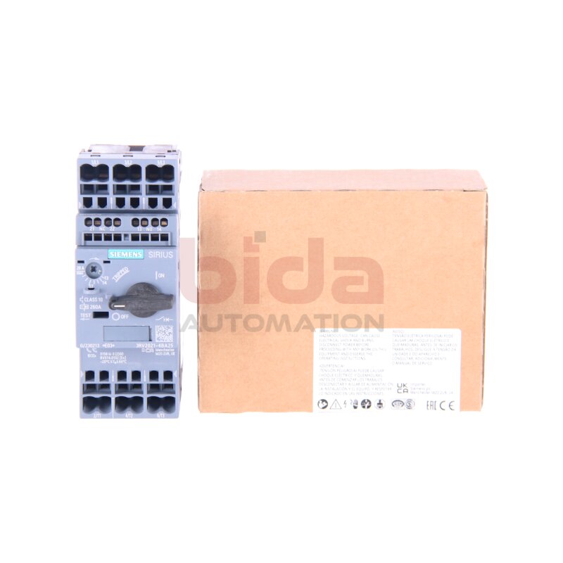 Siemens 3RV2021-4BA25 / 3RV2 021-4BA25 Leistungsschalter / Circuit Breaker 20A