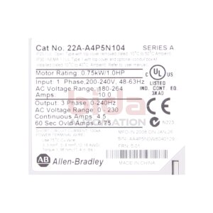Allen-Bradley 22A-A4P5N104 Frequenzumrichter / Frequency...
