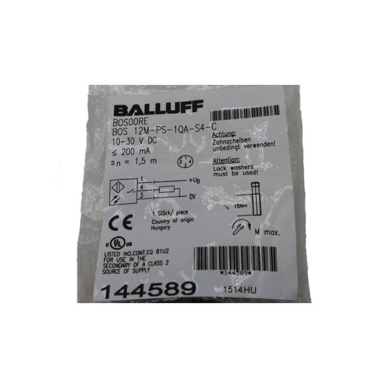Balluff B0S00RE Induktiver Sensor B0S 12M-PS-1QA-S4-C N&auml;herungsschalter