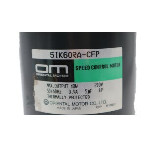Oriental Motor 5IK60RA-CFP Speed Control Motor