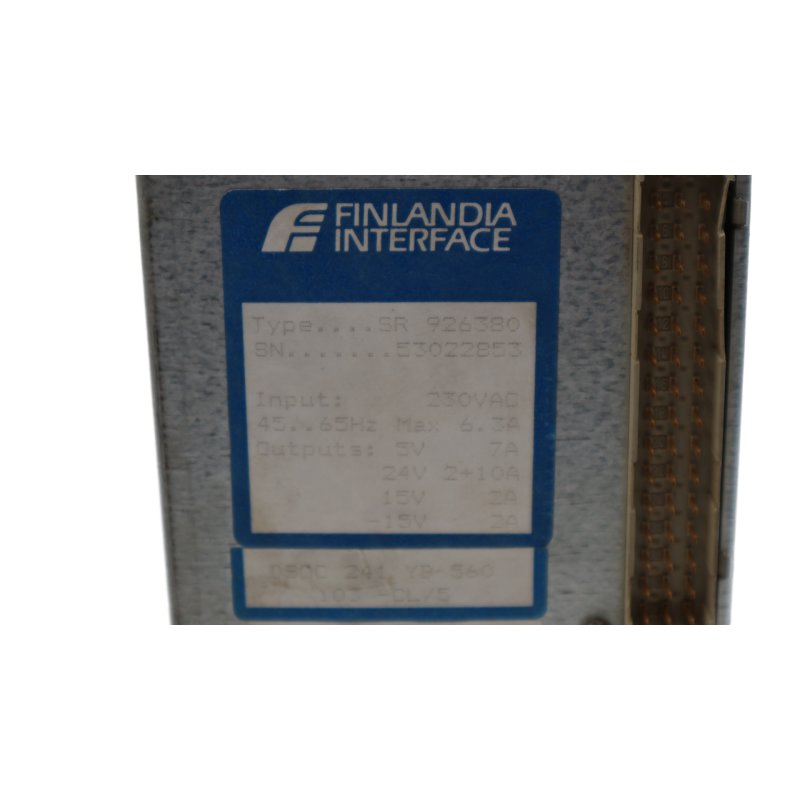 Finlandia Interface SR 926380 Stromversorgung power supply Netzteil