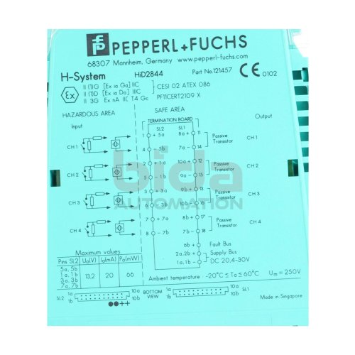 Pepperl + Fuchs HiD 2844 H-System Trennschaltverst&auml;rker Isolating switch amplifier