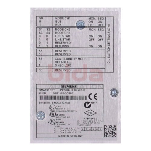 Siemens 6GK1503-3CB00 PROFIBUS OLM/G12 V4.0 Optisches Verbindungsmodul Optical Link Module