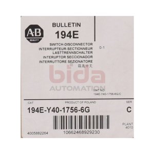 Allen Bradley 194E-Y40-1756-6G Lasttrennschalter Switch...