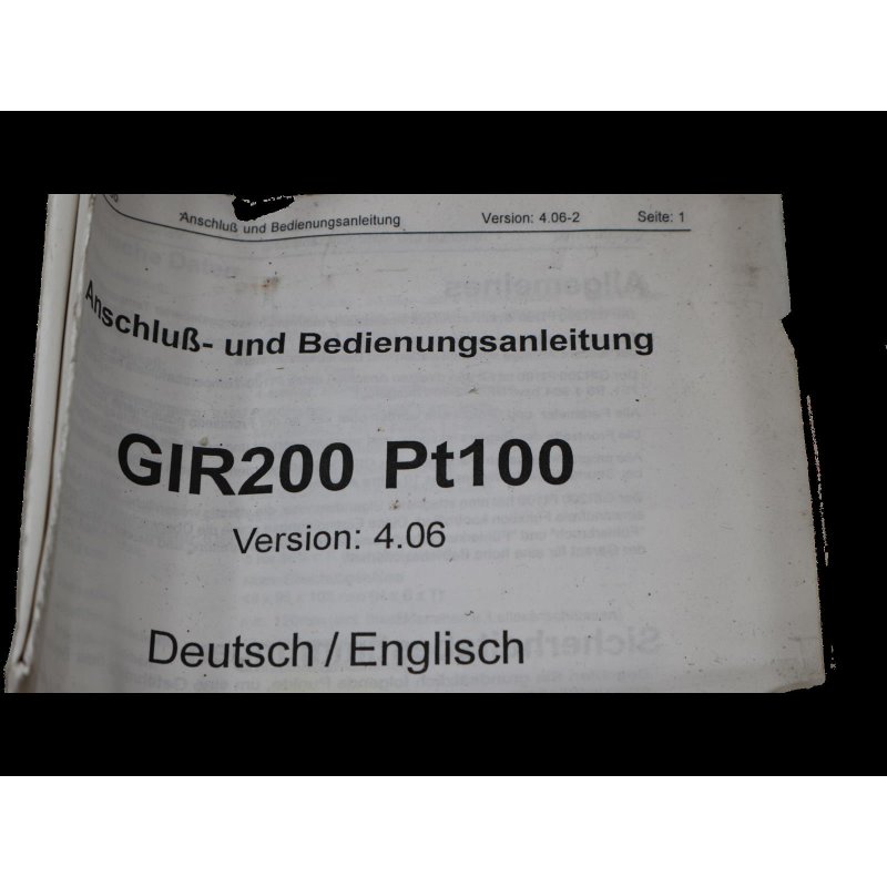 Greisinger GIR 200 Pt100 Regler 2-Punkt-Digital-Temperaturregler Steuerung