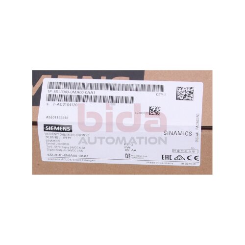 Siemens 6SL3040-0MA00-0AA1 SINAMICS Control Unit CU320  6SL3 040-0MA00-0AA1