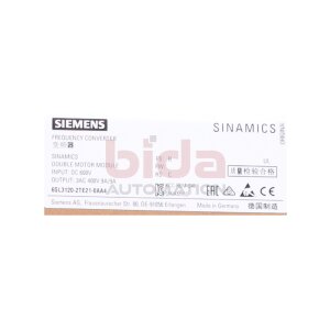 Siemens 6SL3120-2TE21-0AA4 / 6SL3 120-2TE21-0AA4 SINAMICS...