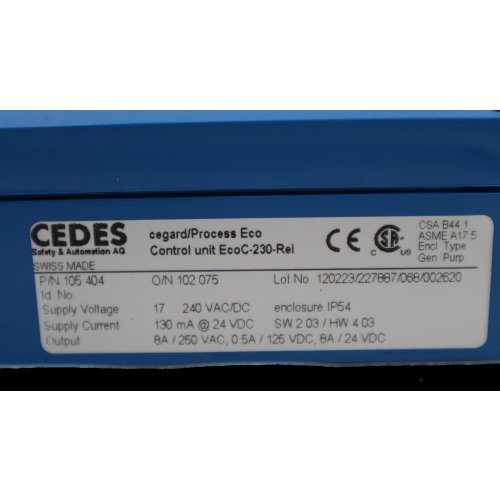 CEDES cegard/Process Eco Control unit EcoC-230-Rel Nr.105404 Steuerung