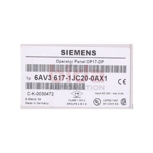 Siemens 6AV3617-1JC20-0AX1 / 6AV3 617-1JC20-0AX1 Operator...