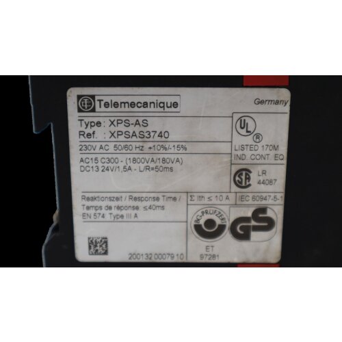 Telemecanique XPS-AS Sicherheitsrelais XPSAS3740 Relais safety relay
