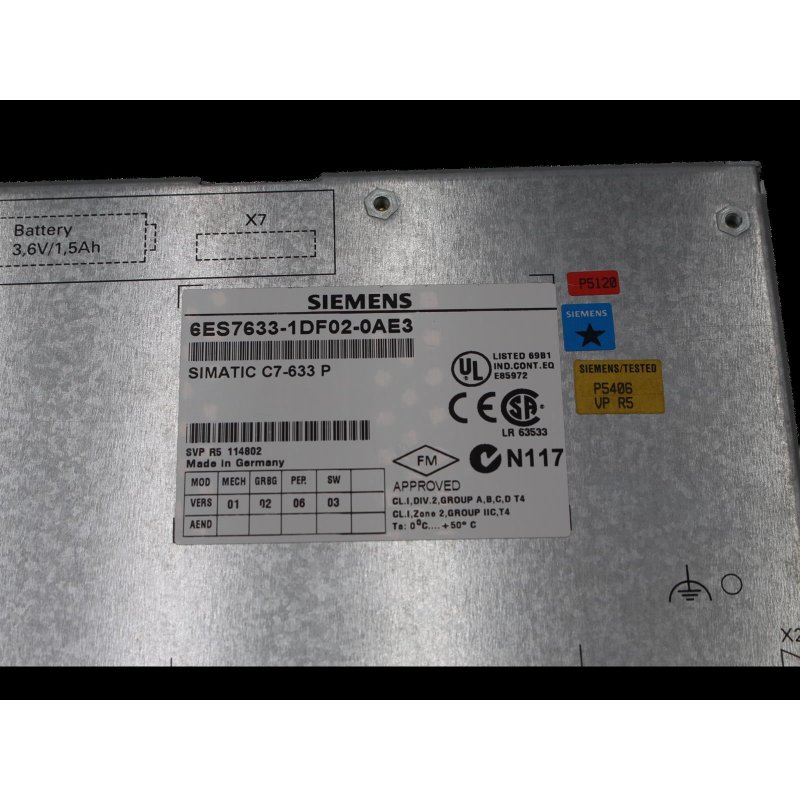 Siemens 6ES7633-1DF02-0AE3 Simatic C7-633 P Operator Panel Bedienger&auml;t