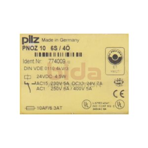 Pilz Pilz PNOZ 10 6S/4Ö Sicherheitsrelais 774009 24V