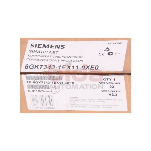 Siemens 6GK7343-1EX11-0XE0 / 6GK7 343-1EX11-0XE0 Kommunikationsprozessor / Communication processor 24V 0,6A