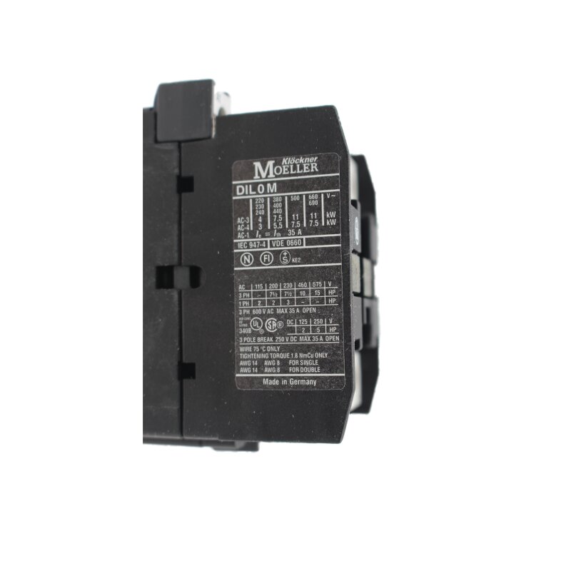 Kl&ouml;ckner Moeller DIL0M Leistungssch&uuml;tz Power Contactor