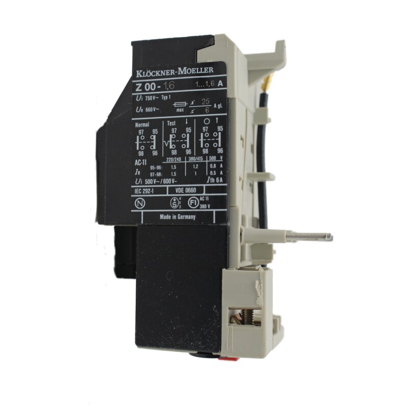 Kl&ouml;ckner Moeller Z00-1,6 Motorschutzrelais Motor Protection Relay