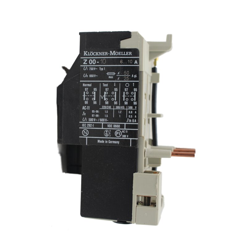 Kl&ouml;ckner Moeller Z00-10 Motorschutzrelais Motor Protection Relay