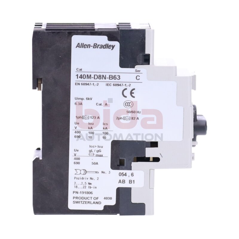 Allen Bradley 140M-D8N-B63 Motorschalter Leistungsschalter f&uuml;r Starter Motor Circuit Protector
