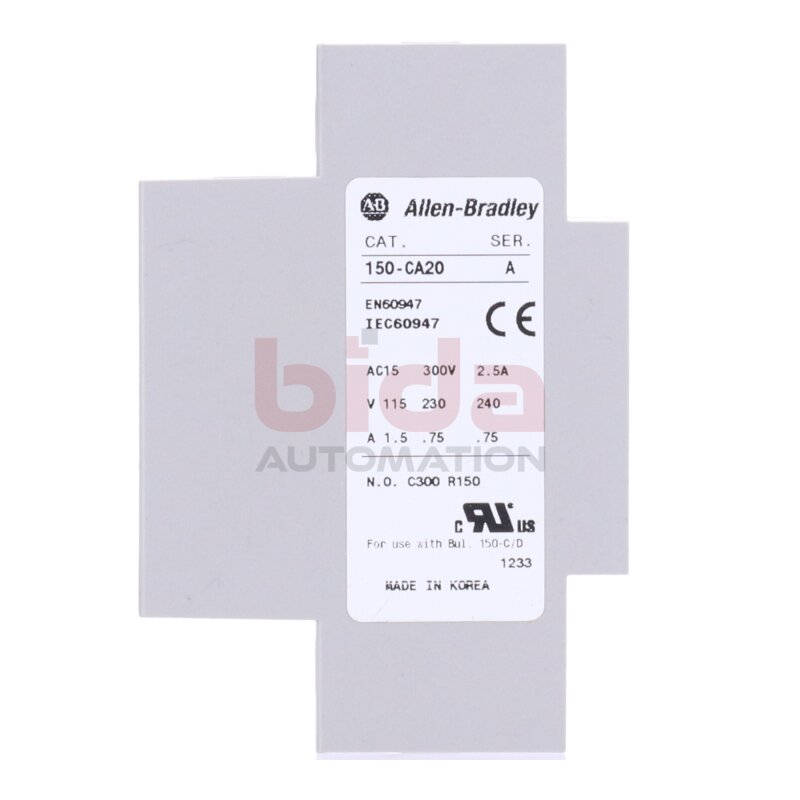 Allen Bradley 150-CA20 Hilfskontaktblock Auxiliary Contact Block
