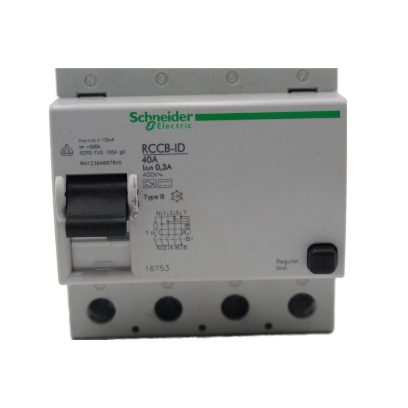Schneider RCCB-ID 40A 0,3A Typ B 4-polig Schutzschalter