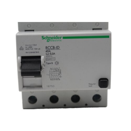 Schneider RCCB-ID 40A 0,3A Typ B 4-polig Schutzschalter