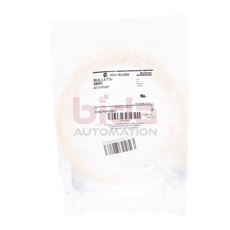 Allen Bradley 889N-F4AFNM-1 QD Kabelset Cordset
