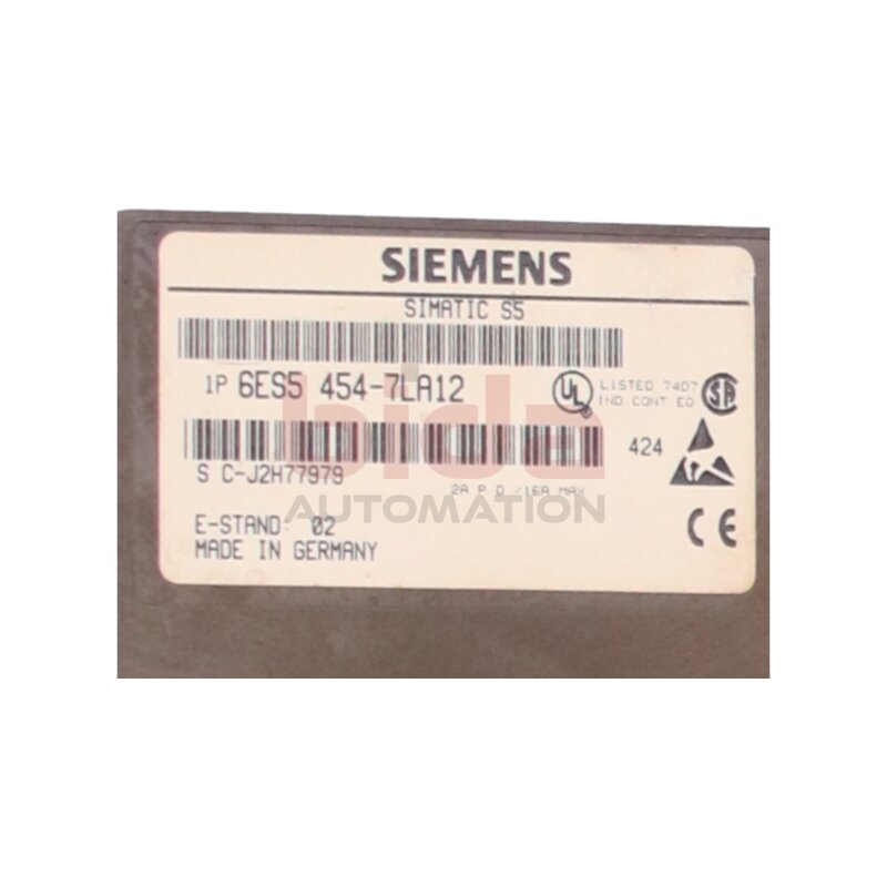 Siemens 6ES5454-7LA12 / 6ES5 454-7LA12 SIMATIC S5 Digitalausgabe 454 Digital output