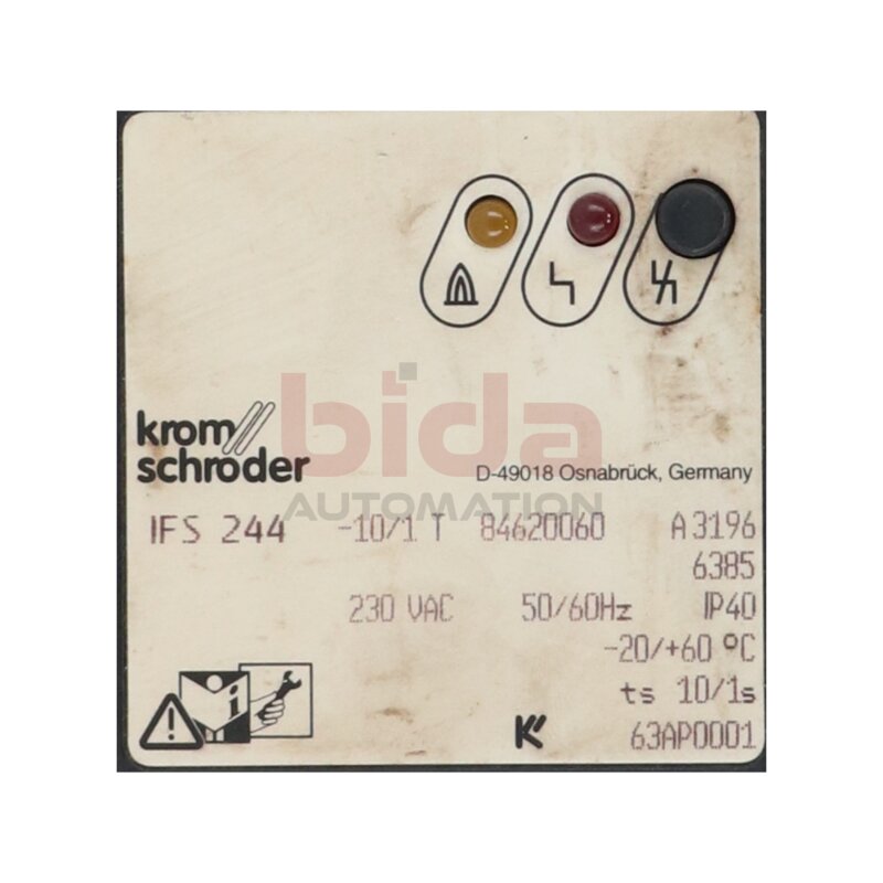 Kromschr&ouml;der IFS 244 Gasfeuerungsautomat Automatic Burner Control IFS244 84620060