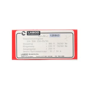 Labod Electronic 104 TSR 250-35/50 Transistoregler Regler...