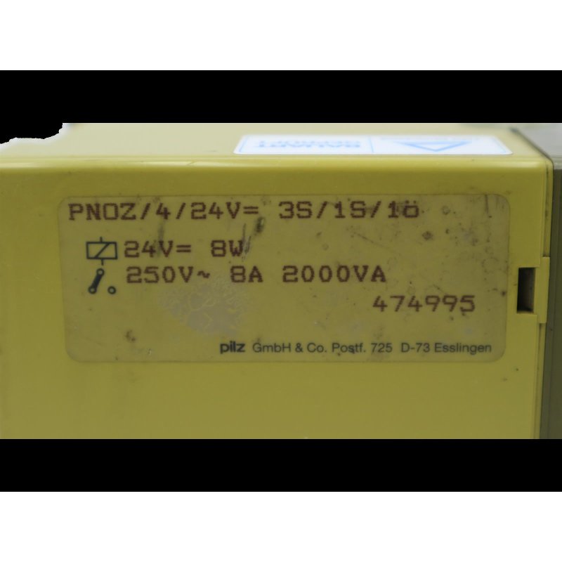 Pilz PNOZ/4 2-Kanal Sicherheitsrelais Nr. 474995 24V Relais safety relay