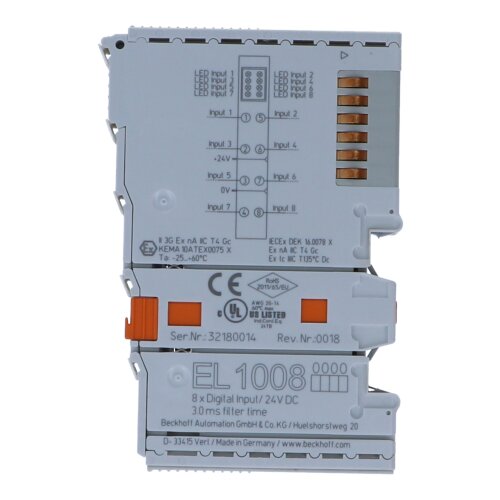 Beckhoff EL1008 EtherCAT-Klemme EtherCAT Terminal