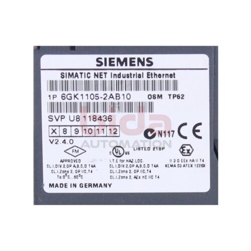 Siemens 6GK1105-2AB10 OSM TP62 Simatic Net Optical Switch Module