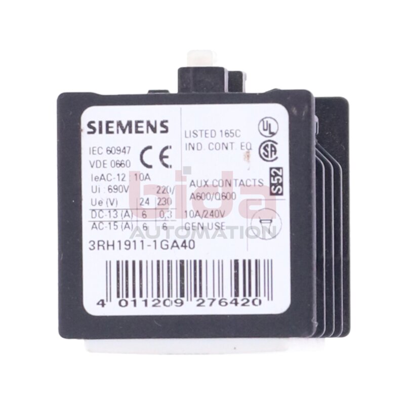 Siemens 3RH1911-1GA40 Hilfsschalterblock auxiliary switch block