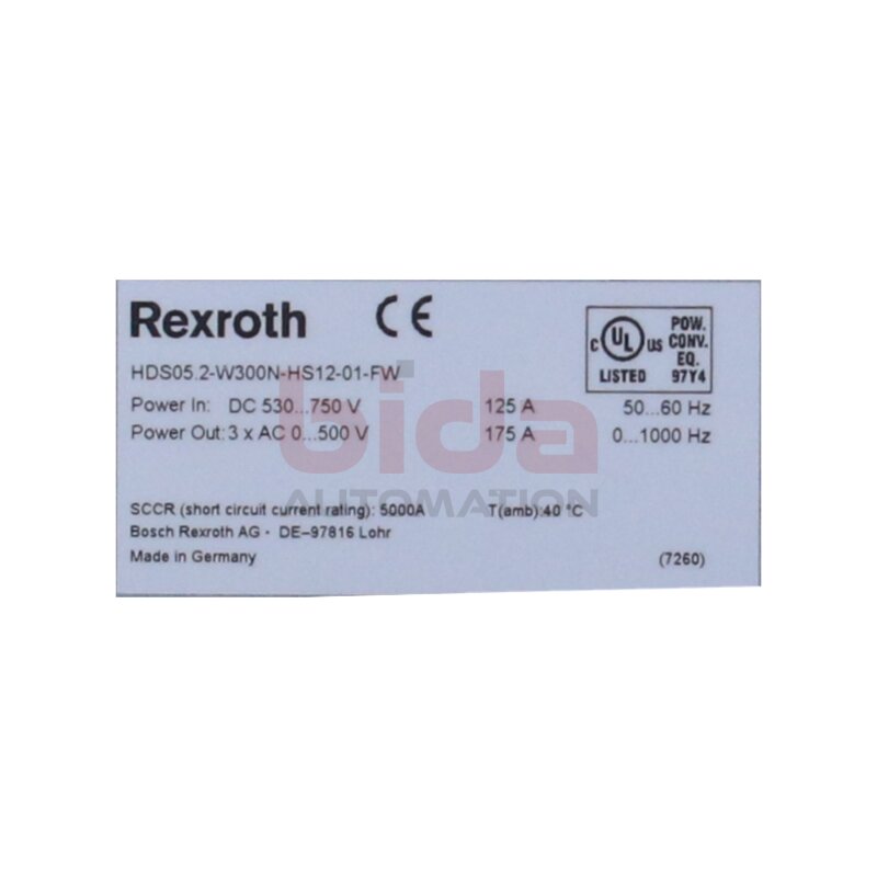 Rexroth HDS05.2-W300N-HS12-01-FW Regelger&auml;t Control unit