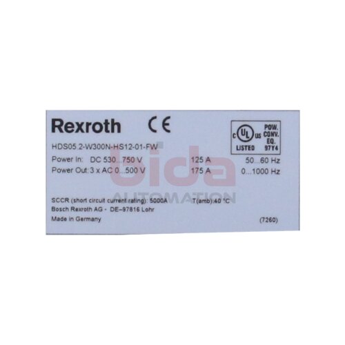 Rexroth HDS05.2-W300N-HS12-01-FW Regelger&auml;t Control unit
