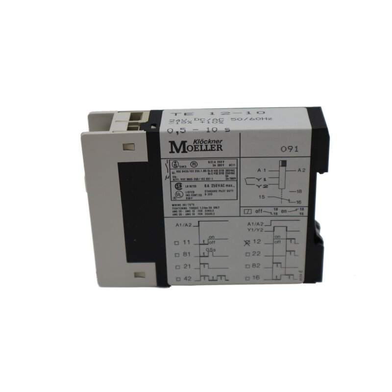 Kl&ouml;ckner Moeller TE 12-10 Zeitrelais r&uuml;ckfallverz&ouml;gert 0,5-10s timing relay