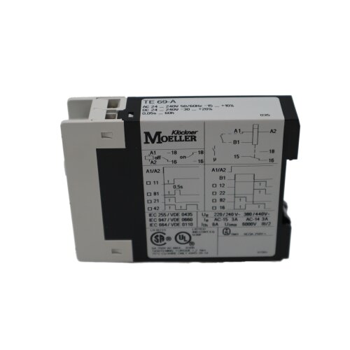 Kl&ouml;ckner Moeller TE 69-A Zeitrelais Multifunktion 0,05s-60h timing relay
