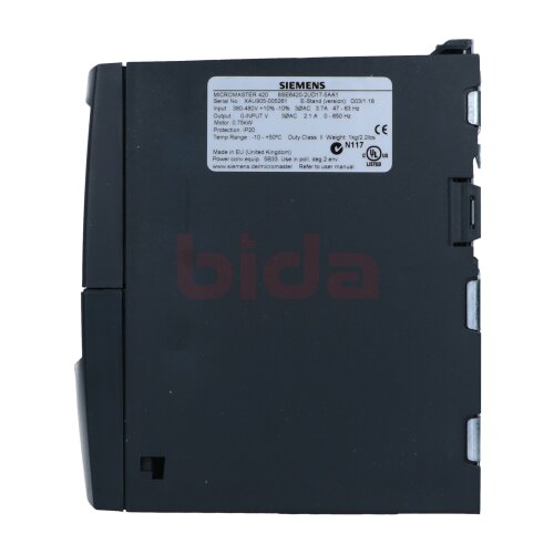 Siemens 6SE6420-2UD17-5AA1 (6SE6 420-2UD17-5AA1) Micromaster 420 Frequenzumrichter Frequency Converter