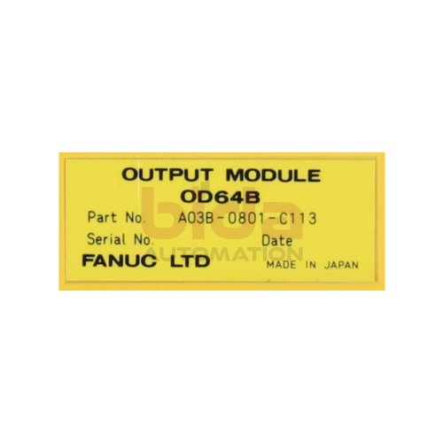 Fanuc OD64B A03B-0801-C113 Output Module