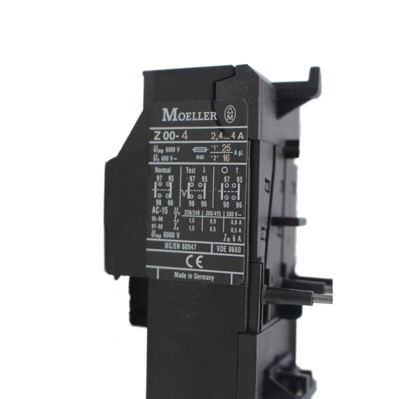 Kl&ouml;ckner Moeller Z00-4 Motorschutzrelais motor overload relay 2,4-4A Relais