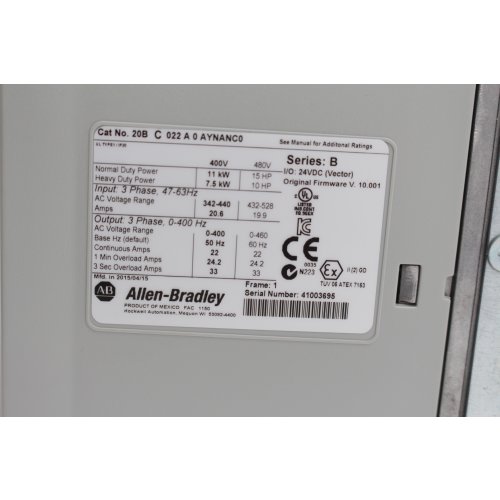 Allen Bradley PowerFlex 700 20BC022A0AYNANC0 AC Drive