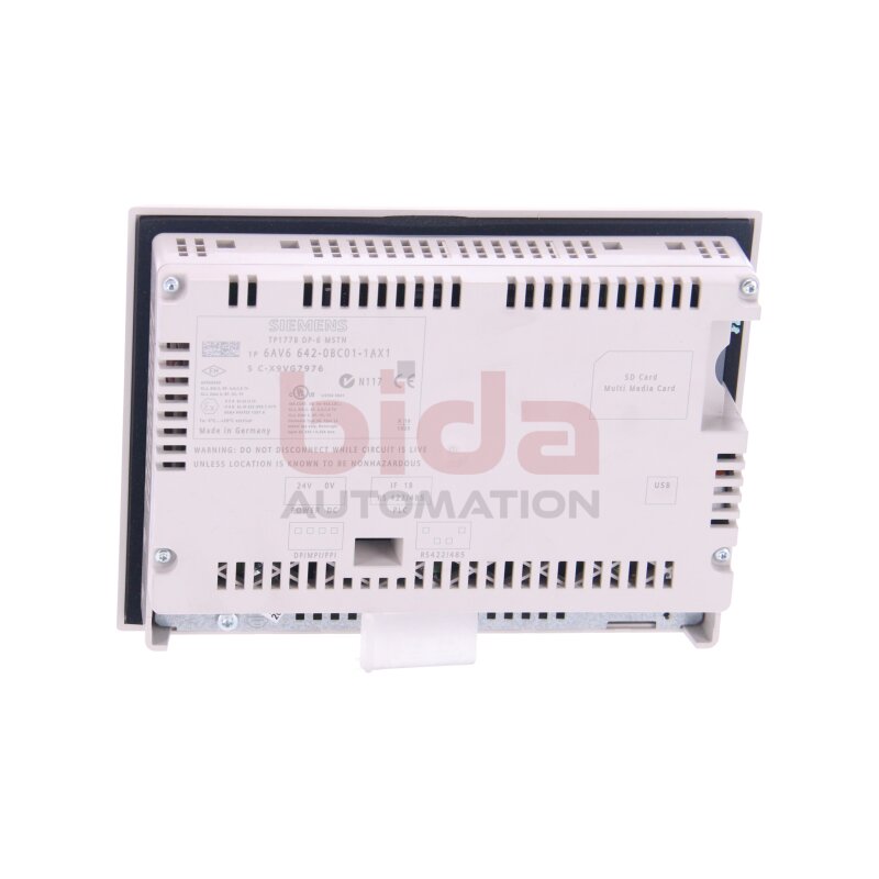 Siemens 6AV6 642-0BC01-1AX1 SIMATIC TP Panel TP177B 6" DP Blue Mode