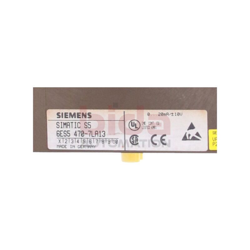 Siemens 6ES5470-7LA13 / 6ES5 470-7LA13 SIMATIC S5 Analogausgabe 470 Analog output