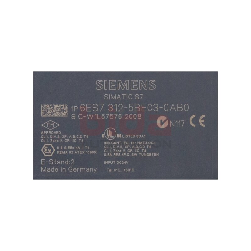 Siemens 6ES7312-5BE03-0AB0 / 6ES7 312-5BE03-0AB0 SIMATIC S7-300, CPU 312C Kompakt-CPU mit MPI  24VDC