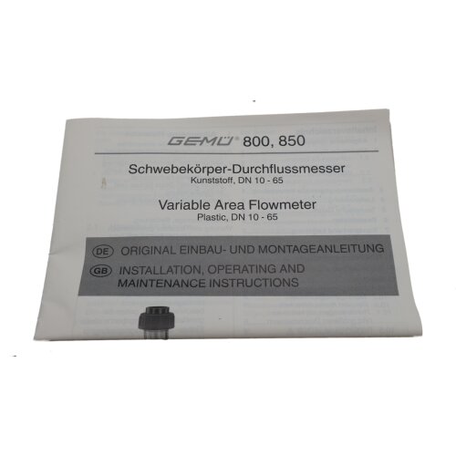 GEM&Uuml; V539/-/73 Schwebek&ouml;rper-Durchflussmesser 807 50SMR 1-10m&sup3;/h flowmeter