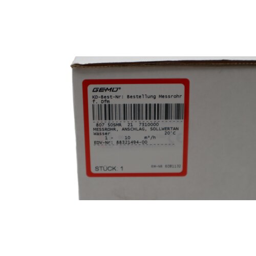 GEM&Uuml; V539/-/73 Schwebek&ouml;rper-Durchflussmesser 807 50SMR 1-10m&sup3;/h flowmeter