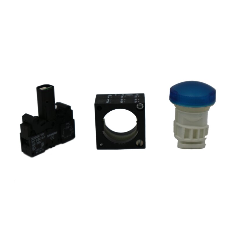 Siemens 3SB3 244-6AA50 Leuchtmelder Lampe indicator light blau blue