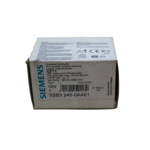 Siemens 3SB3 245-0AA61 Drucktaster push button schwarz black Druckschalter